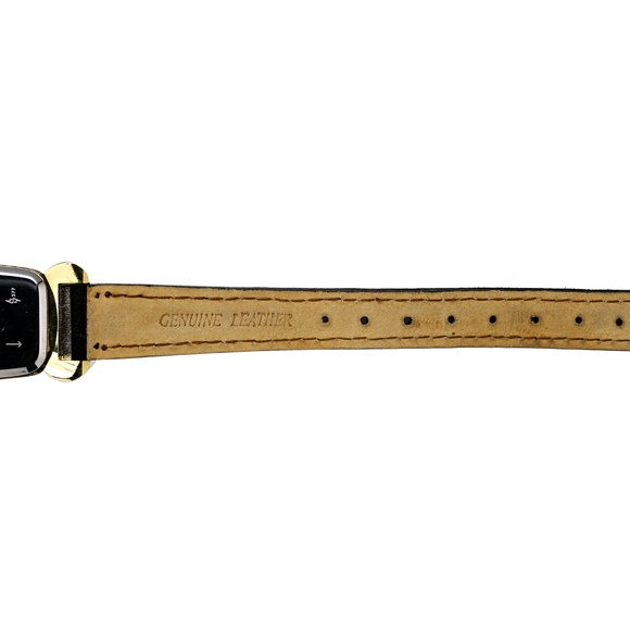 Revlon Vintage 1990s Ladies Tank Watch Scroll Design Gold Plated Ladies Watch